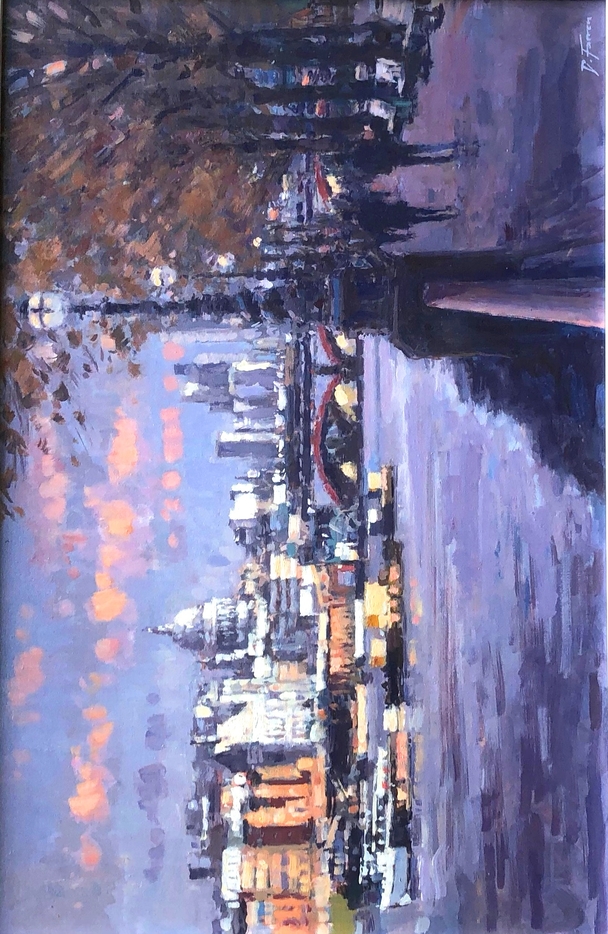 Walk at Sunset, the Thames